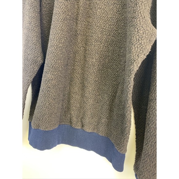 Patagonia Woolyester Fleece Pullover Zip Logwood Brown Navy 269490 Mens Large - Picture 6 of 11